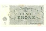 1 krone, 1943, Czech Republic, Concentration camp in Terezin, VF...