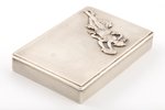 box, silver, art-nouveau, 84 standard, 203 g, 1908-1912, Kiev, Russia, 7 x 10.5 x 1.5 cm...