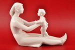 figurine, Motherhood, porcelain, USSR, sculpture's work, molder - Ija Venkova, the 50ies of 20th cen...
