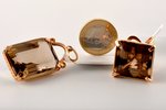 Кольцо и кулон, золото, 16.88 + 17.15 г., топаз, размер кольца ~17.5, размер кулона 2 х 3 см, авторс...