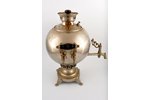 samovar, B.G.Teile manufactory, h = 39.5 cm, Russia, the 19th cent., weight 4880 + 900 g...