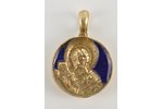 Saint Grigory bogoslov, copper alloy, casting, 1-color enamel, Russia, the 19th cent., 2.25 x 1.55 c...