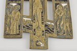 Krucifikss, vara sakausējuma, liešana, 2-krāsu emalja, Krievijas impērija, 19. gs., 22.3 х 14.5 cm...