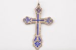 4.5 x 2.7 cm, with enamel, silver, 84 standard, 2.33 g., the beginning of the 20th cent., Russia, S-...