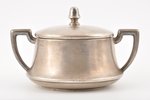 sugar-bowl, silver, 9.5 x 15.5 cm, 875 standard, 185.5 g, the 20-30ties of 20th cent., Latvia, maste...