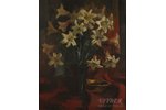 Springis Jekabs Arturs (1907 - 2004), Lilies, canvas, oil, 80 x 65 cm...