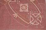 скатерть, ар нуво, мануфактура LOTZ (Польша в составе Российской Империи), вышивка золотом, 150 x 15...