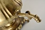 samovar, Vorontsov N.A. manufactory in Tula, brass, Russia, the 19th cent., weight 6630 g, h= 44 cm...