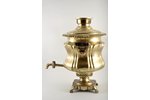 samovar, Vorontsov N.A. manufactory in Tula, brass, Russia, the 19th cent., weight 6630 g, h= 44 cm...