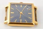 wristwatch, "Slava", "From civil aviation minister", USSR, the 60-70ies of 20th cent., metal, gold p...