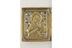 Dievmāte, Jēzus Kristus, Jānis Kristītājs, bronza, 6-krāsu emalja, Krievijas impērija, 7 x 19 cm, 37...