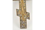 Распятие Христово, бронза, 6-цветная эмаль, Российская империя, 36x19 см, 1040 г....