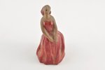 statuete, Dziedātāja, keramika, autordarbs, modeļa autors - Ivkovska (Rozentāle) Ļudmila, 20 gs. 60t...
