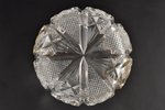 candy-bowl, silver, crystal, 875 standard, 6х10.5 cm, the 20-30ties of 20th cent., Latvia...