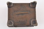 casket, cast iron, 4x4.5x5.5 cm, weight 170 g., Russia, Kusa, the beginning of the 20th cent....