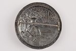 Sakta with a folk girl with a national musical instrument, silver, 875 standard, 15.96 g., the item'...