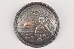 Sakta with a folk girl with a national musical instrument, silver, 875 standard, 15.96 g., the item'...