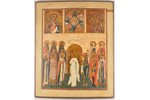 Sargeņģeļa koncils, dēlis, gleznojums, Krievijas impērija, 53.5x44.5 cm...