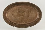 tray, Alexander Kach, silver plated, metal, Russia, 1270, 47 x 31 cm...