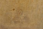 поднос, Аликсей Глебовъ, латунь, Российская империя, 2-я половина 19-го века, вес 860 г, 47.5 x 33 с...