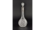 carafe, silver, crystal, 875 standard, 32 cm, the 20-30ties of 20th cent., Latvia...