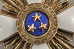 орден, Орден Трёх Звёзд 4-ой или 5-ой степени, серебро, Латвия, 20е-30е годы 20го века, 39x39 мм, 22...