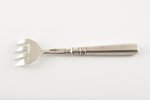 fork, silver, for asparagus, 84 standard, 35 g, 15.5 cm, 1894, St. Petersburg, Russia, craftsman - J...