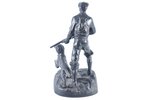 figurine, A Hunter with a Dog, cast iron, 16,5 cm, weight 1220 g., USSR, Kasli, 1973...