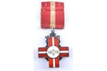 badge, The badge of the Red Cross of the Republic of Latvia, 2nd class, silver, Latvia, 20-30ies of...