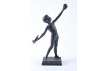 статуэтка, Мальчик с ракетой (Юный мечтатель), чугун, 20 см, вес 540 г., СССР, Касли, 1961 г....