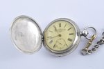 kabatas pulkstenis, "Georges Favre Jaсot", Šveice, 19. gs. 2. puse, sudrabs, 84 prove, 1870-tie gadi...