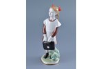 figurine, A Pupil, porcelain, USSR, LFZ - Lomonosov porcelain factory, the 50ies of 20th cent., 18.5...