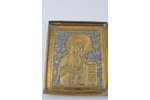 Деисусный чин, медный сплав, 1-цветная эмаль, Российская империя, 19-й век, 16х13.5 см...
