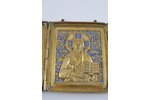 Деисусный чин, медный сплав, 1-цветная эмаль, Российская империя, 19-й век, 16х13.5 см...