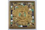 Kupina, vara sakausējuma, 3-krāsu emalja, Krievijas impērija, 19. gs., 10x9.5 cm...