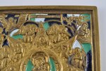 Купина, медный сплав, 3-цветная эмаль, Российская империя, 19-й век, 10x9.5 см...