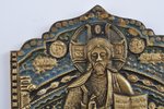 Jēzus uz troņa, vara sakausējuma, 3-krāsu emalja, Krievijas impērija, 19. gs., 21.5x15.5 cm...