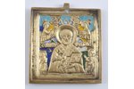 Nicholay Wondermaker, copper alloy, 5-color enamel, Russia, the 19th cent., 6x5 cm...