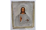 The Almighty God, board, silver, painting, 84 standard, Russia, 1873, 13.5x11 cm...