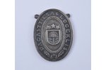badge, A member of the District Court, silver, Latvia, 20-30ies of 20th cent., 55х42 mm, 42.75 g...