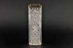 a vase, silver, 875 standard, 21x6.5 cm, the 20ties of 20th cent., Latvia...