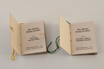 карманная книжка, 2 шт., 3-ий Рейх, 5x3.5 см, Германия, 30-е годы 20го века, 40-е годы 20го века...
