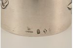 serviette holder, silver, in the Art-Nouveau taste, 84 standard, 44.25 g, 35х46 cm, the beginning of...