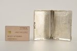портсигар, серебро, Robert Pone, 875 проба, 193.6 г, 11х8 см, 30-е годы 20го века, Рига, Латвия...