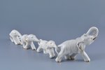 figurine, Elephants, porcelain, Riga (Latvia), USSR, Riga porcelain factory, the 60ies of 20th cent....