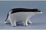 figurine, A Badger, porcelain, Riga (Latvia), USSR, Riga porcelain factory, molder - Aina Mellupe, t...