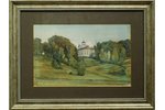 Plotnikov Vladimir (1866–1917), A Landscape with a Church, 1912, paper, water colour, 19x29.5 cm...