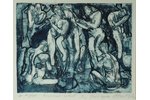 Ņikitins Arturs (1936), Eņģeļu sacelšanās, 1968 g., papīrs, oforts, 28x34 cm...