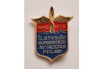 badge, The 1st Latvian bomber aviation regiment, Latvia, 1973, 35x21 mm...