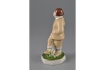 figurine, A Folk Boy, porcelain, Riga (Latvia), M.S. Kuznetsov manufactory, the 30ties of 20th cent....